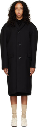 LEMAIRE　CROPPED CROMBIE JACKET　BLACK Lemaire Black Crombie Coat - ShopStyle